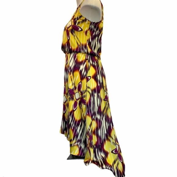 VINCE Camuto yellow purple dress sz 2 - Picture 4 of 10